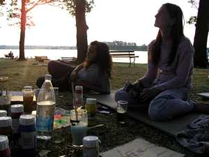 ��astn�ci workshop� na pl�i Ostende