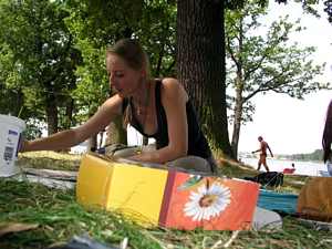 ��astn�ci workshop� na pl�i Ostende