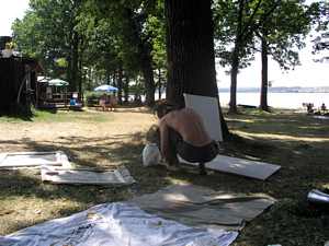 ��astn�ci workshop� na pl�i Ostende