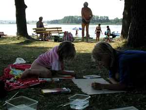 ��astn�ci workshop� na pl�i Ostende