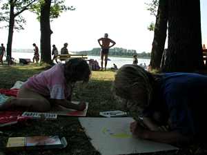 ��astn�ci workshop� na pl�i Ostende