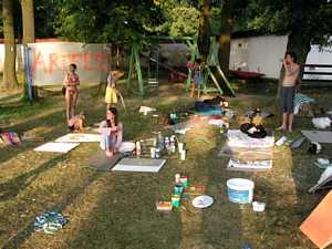 ��astn�ci workshop� na pl�i Ostende