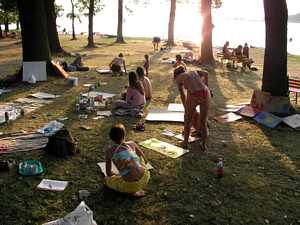 ��astn�ci workshop� na pl�i Ostende