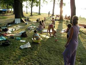 ��astn�ci workshop� na pl�i Ostende
