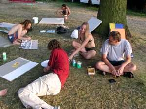 ��astn�ci workshop� na pl�i Ostende